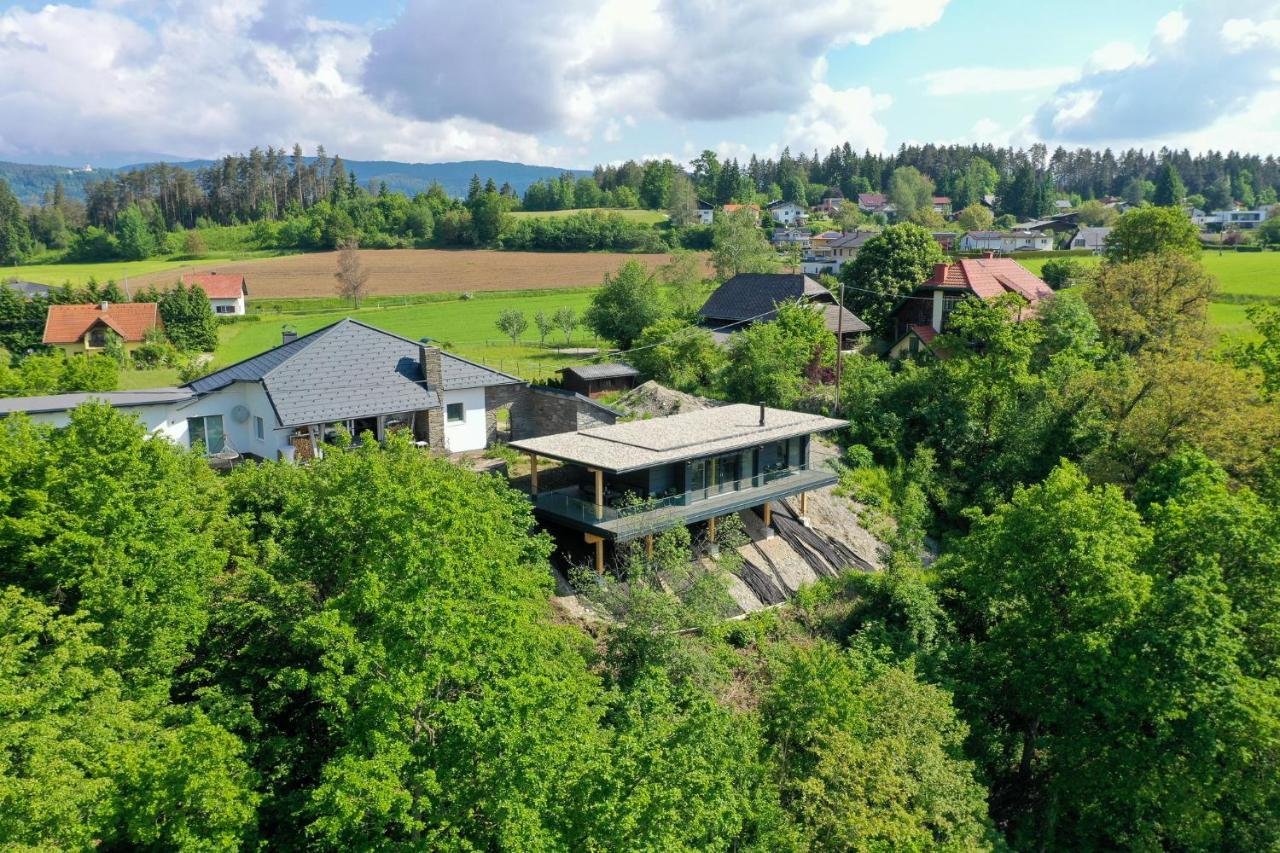 Modernes Ferienhaus Mit Panoramablick Rosegg Exterior photo